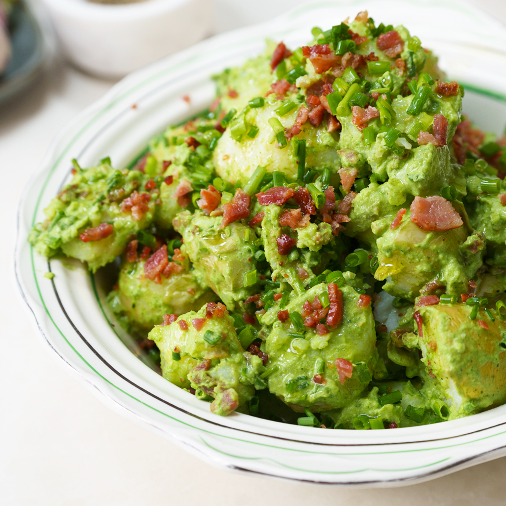 Green potato salad